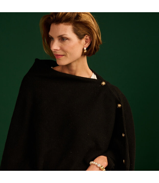 Les Cordes Poncho LCPONCHO2 Zwart