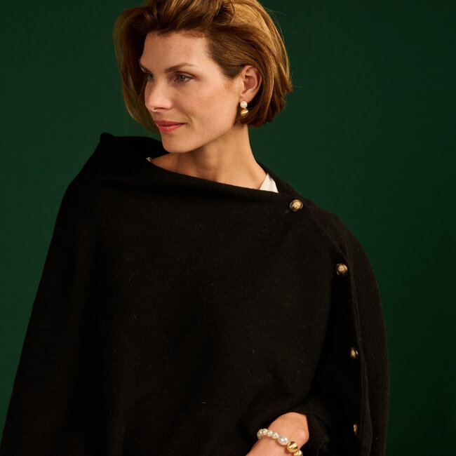 Les Cordes Poncho LCPONCHO2 Zwart