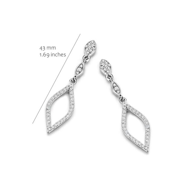 Silver Rose Oorring Donna