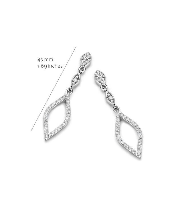 Silver Rose Oorring Donna