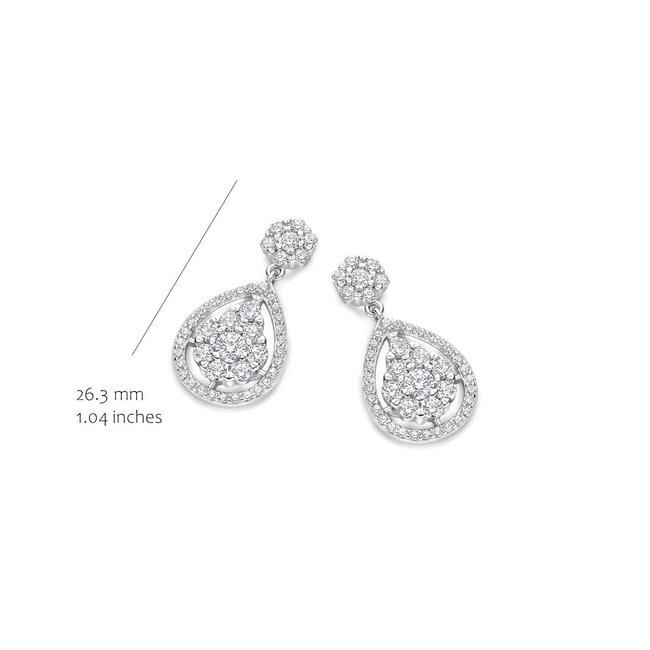 Silver Rose Oorring Diewke