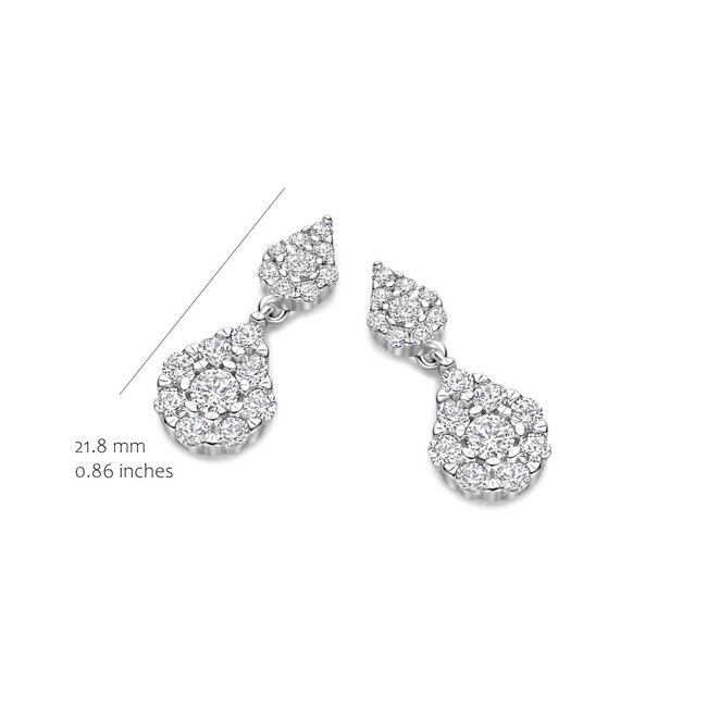 Silver Rose  Oorring  Lisse