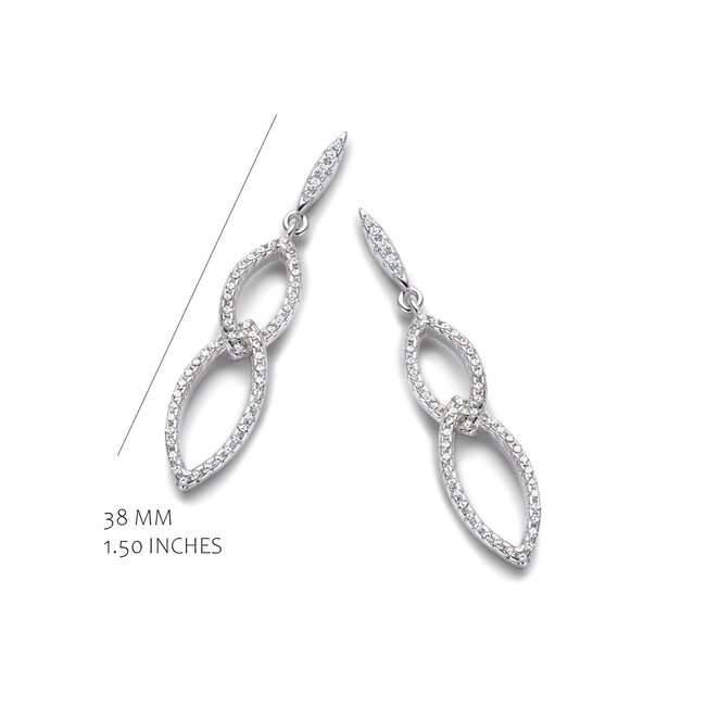 Silver Rose Oorring Anette