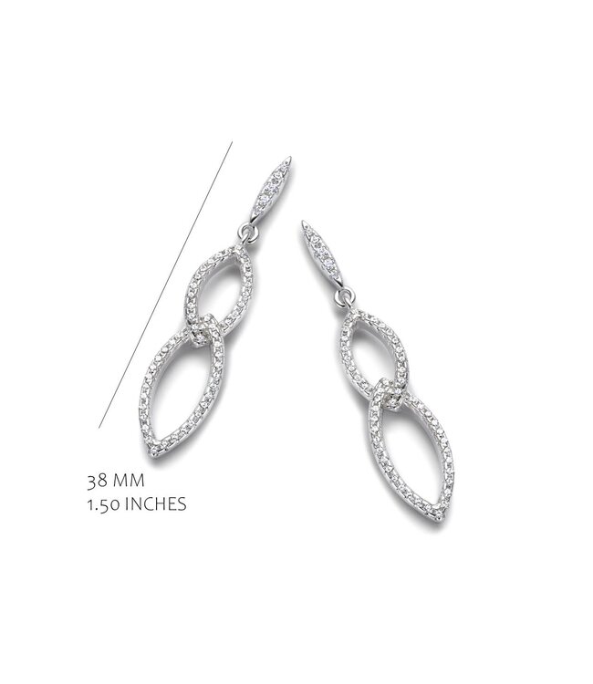 Silver Rose Oorring Anette