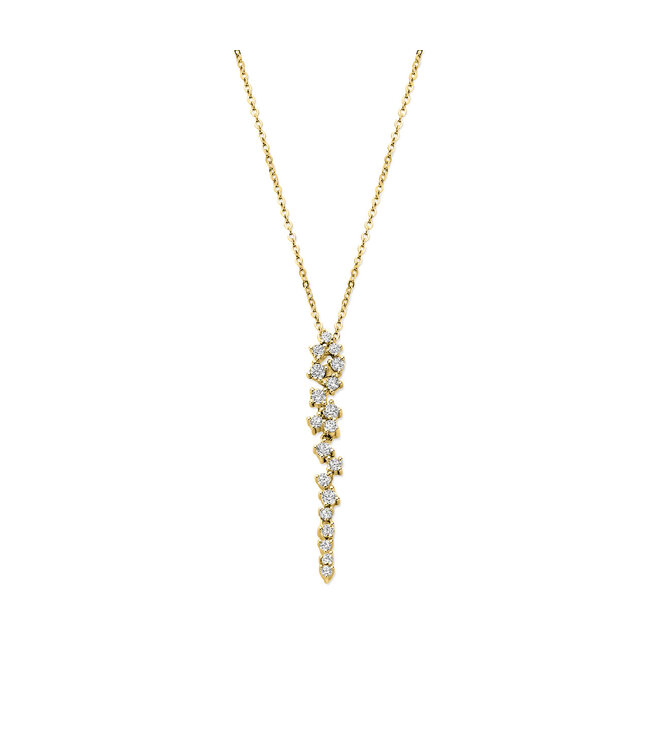 Silver Rose Halsketting Daria Goud