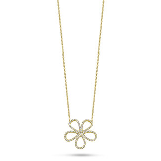 Silver Rose Halsketting Dewi Goud