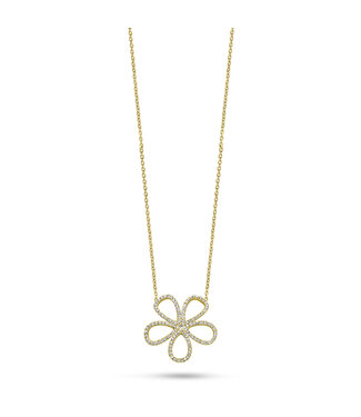 Silver Rose Halsketting Dewi Goud