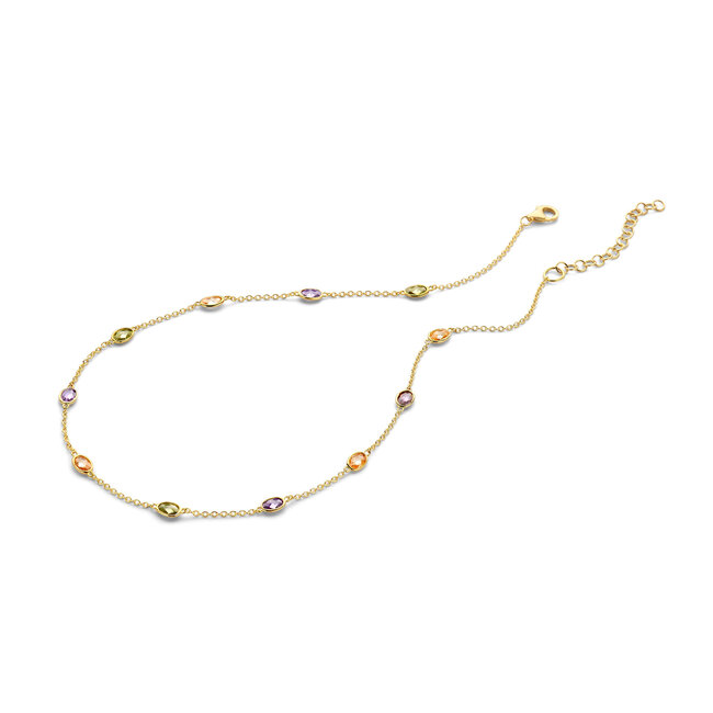 Silver Rose Halsketting Celiane Goud