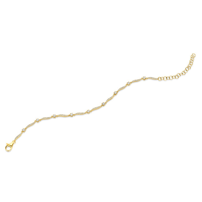 Silver Rose Armband Fauve Goud