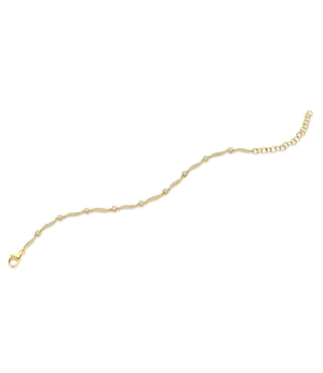 Silver Rose Armband Fauve Goud