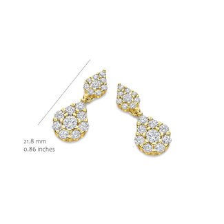 Silver Rose Oorring  Lisse