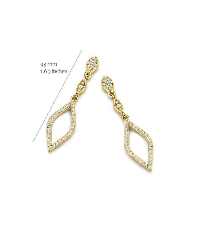 Silver Rose Oorring Donna