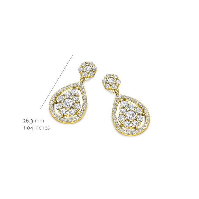 Silver Rose Oorring Diewke