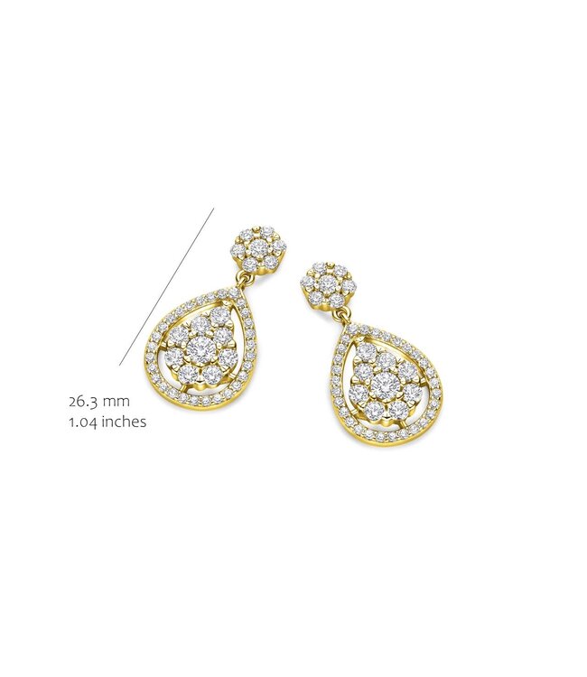 Silver Rose Oorring Diewke