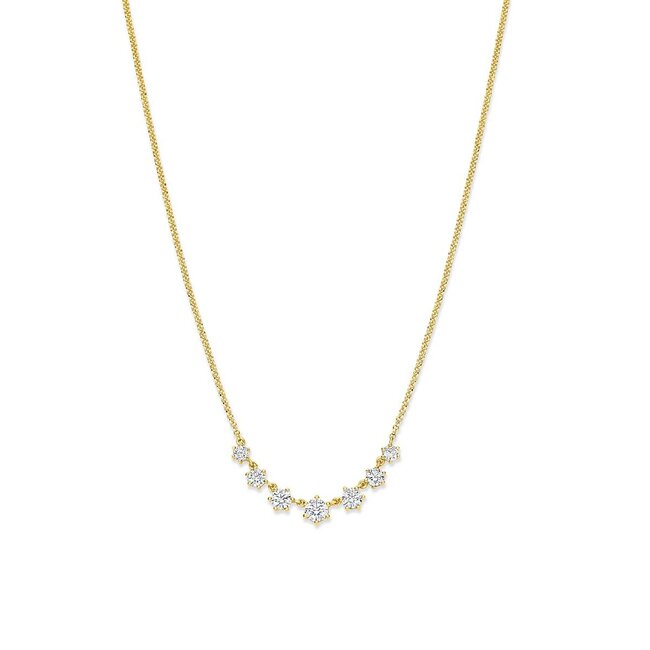 Silver Rose Halsketting Bettina Goud