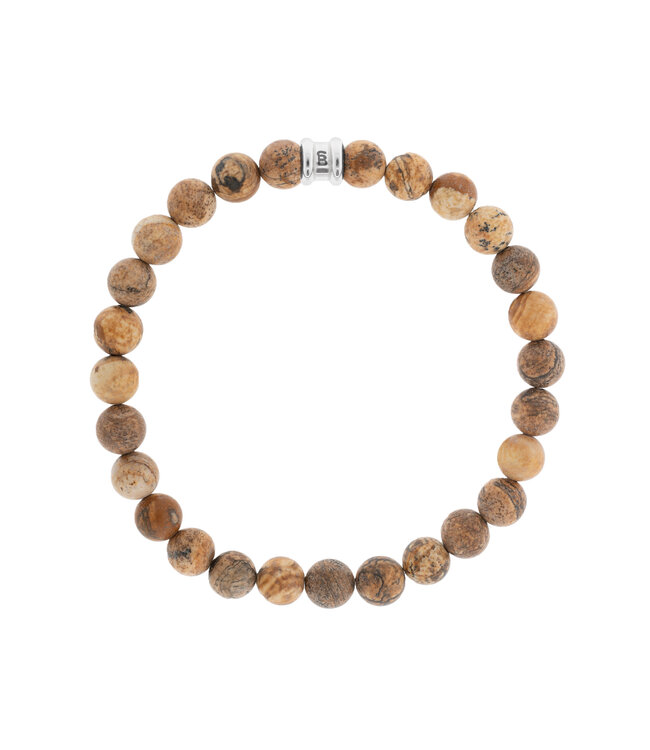Steel & Barnett Armband Stones basic Wood M