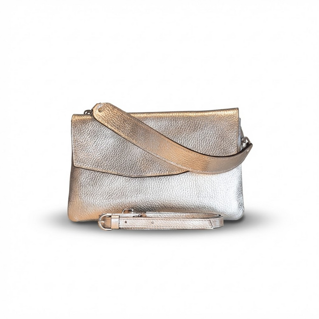 Carol J Leren handtas Angela in zilver