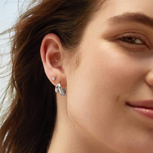 Ania Haie Oorring Dome Huggie Hoop