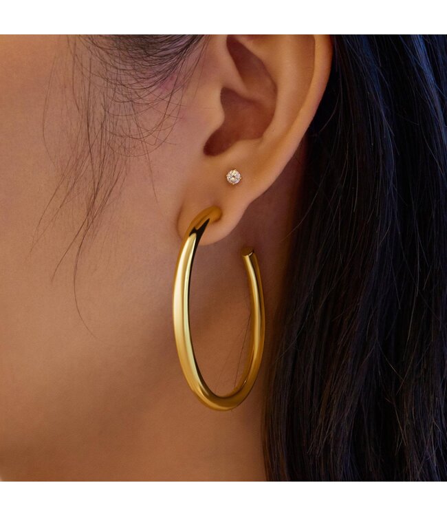 Ania Haie Oorring Classic Tube Large Hoop