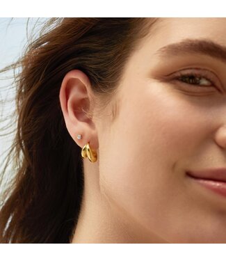 Ania Haie Oorring Dome Huggie Hoop