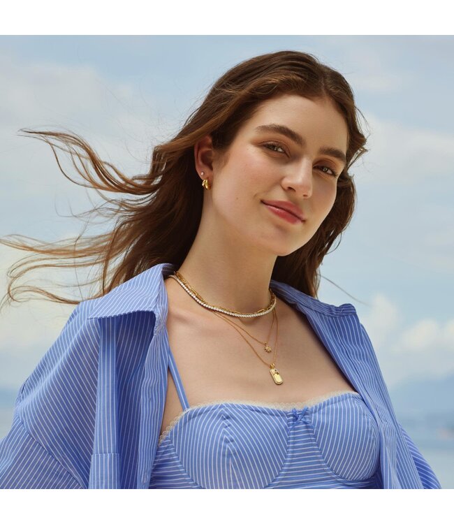 Ania Haie Oorring Dome Huggie Hoop