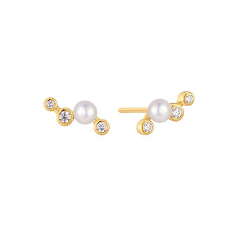 Ania Haie Oorring Zig-Zag Shell Pearl Stud