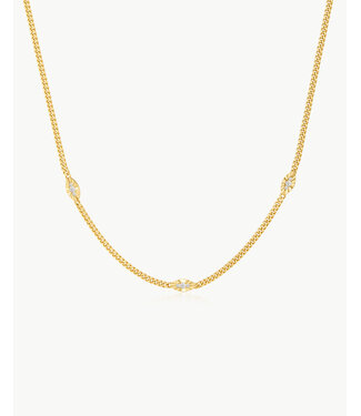 Ania Haie Halsketting Evil Eye Station Gold