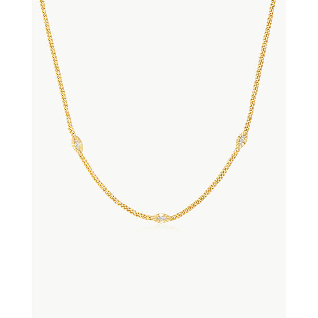 Ania Haie Halsketting Evil Eye Station Gold