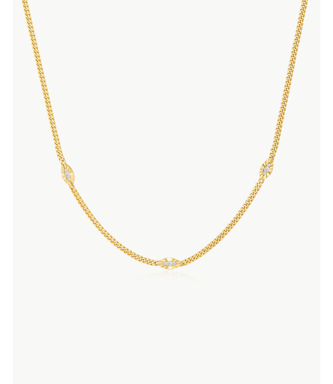 Ania Haie Halsketting Evil Eye Station Gold