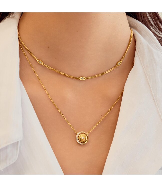 Ania Haie Halsketting Evil Eye Station Gold