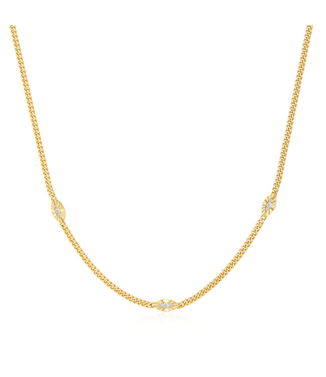 Ania Haie Halsketting Evil Eye Station Gold