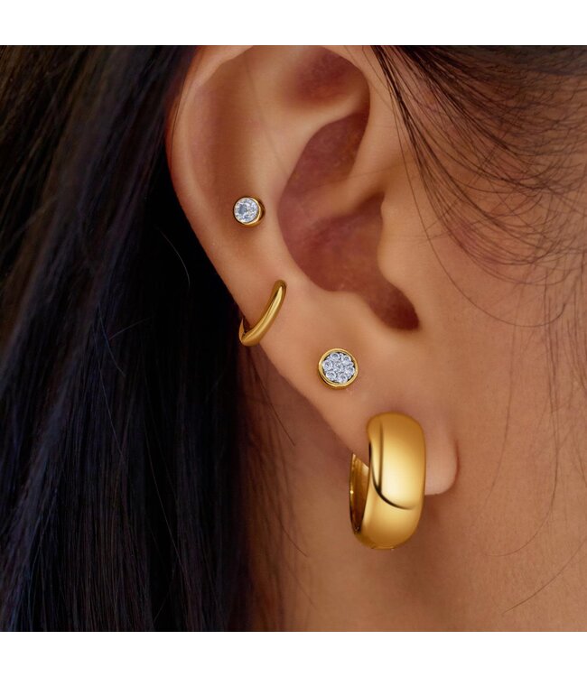 Ania Haie Oorring Small Pavé Disc stud