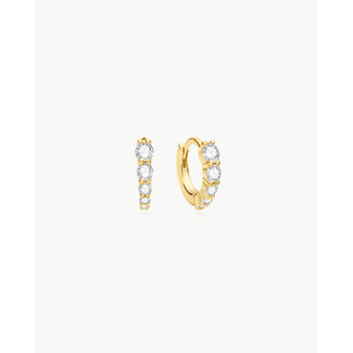 Ania Haie Oorring Graduated Sparkle Huggie Hoop