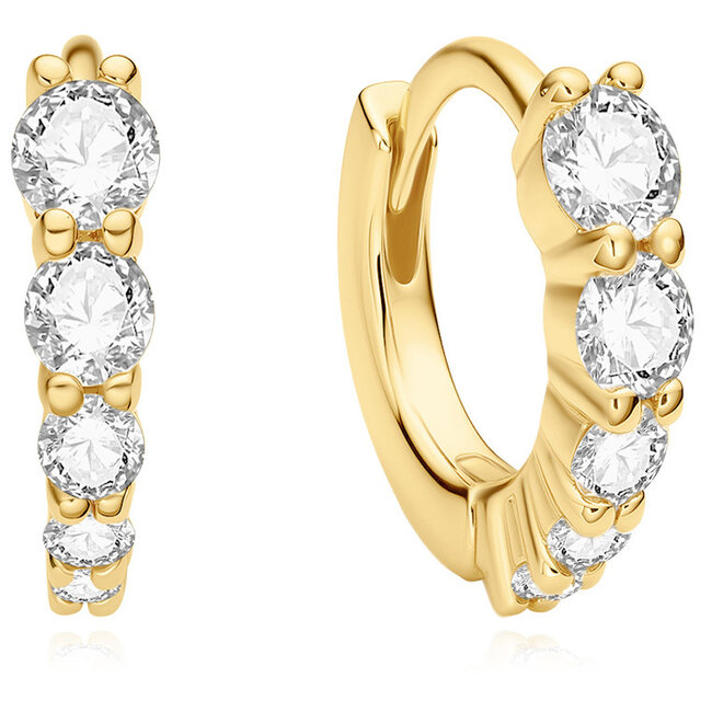 Ania Haie Oorring Graduated Sparkle Huggie Hoop