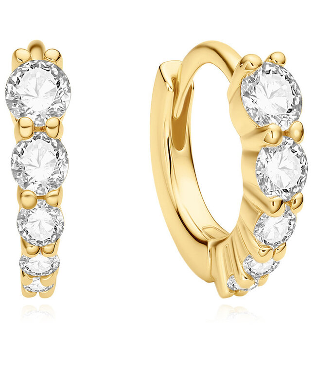 Ania Haie Oorring Graduated Sparkle Huggie Hoop