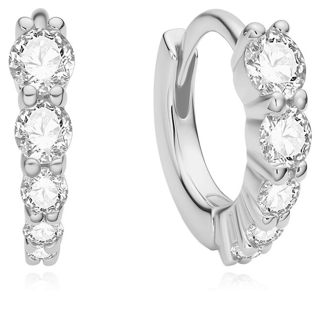 Ania Haie Oorring Graduated Sparkle Huggie Hoop