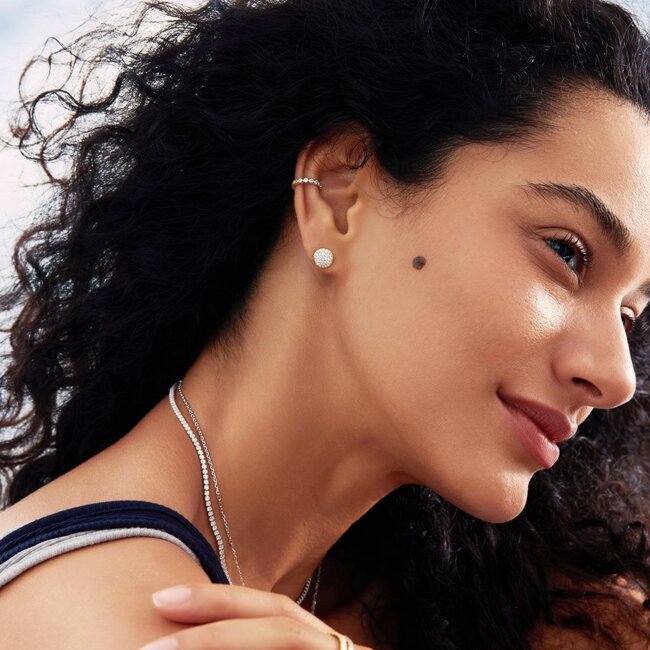 Ania Haie Oorring Pavé Disc Stud