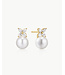 Ania Haie Oorring Shell Pearl & Lucky Clover Stud