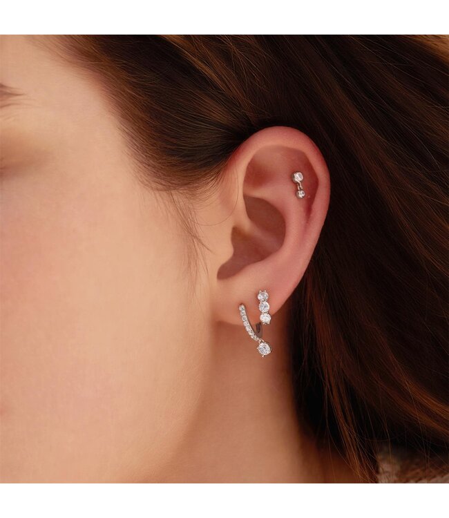 Ania Haie Oorring Trio Sparkle Huggie