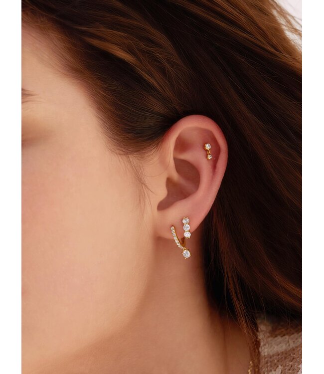 Ania Haie Oorring Trio Sparkle Huggie