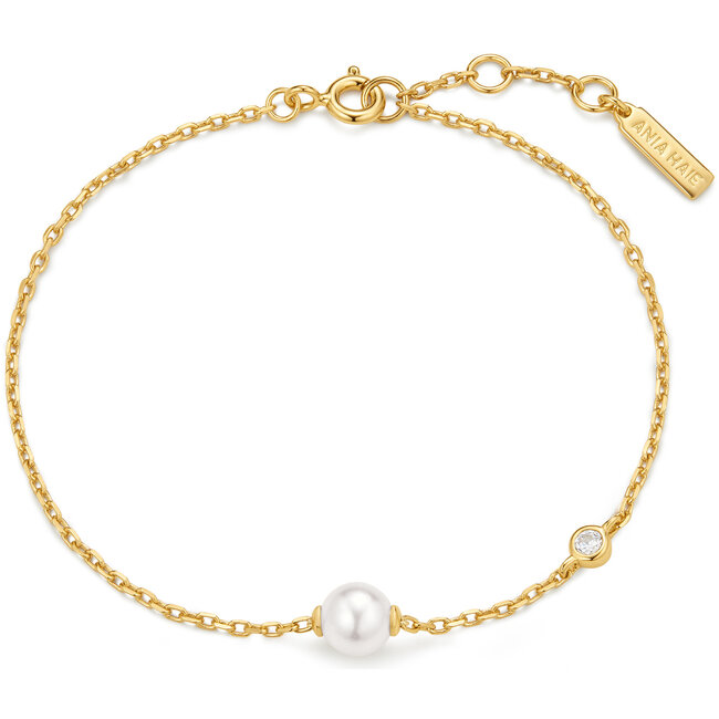 Ania Haie Armband Shell Pearl & Bezel-set Sparkle