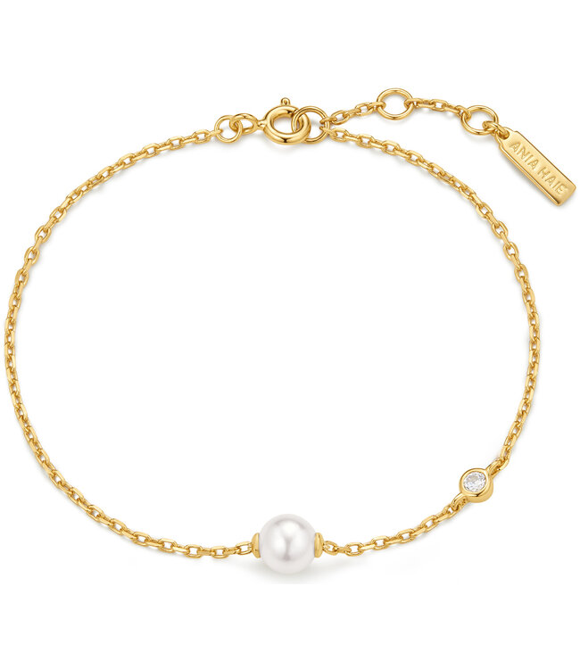 Ania Haie Armband Shell Pearl & Bezel-set Sparkle