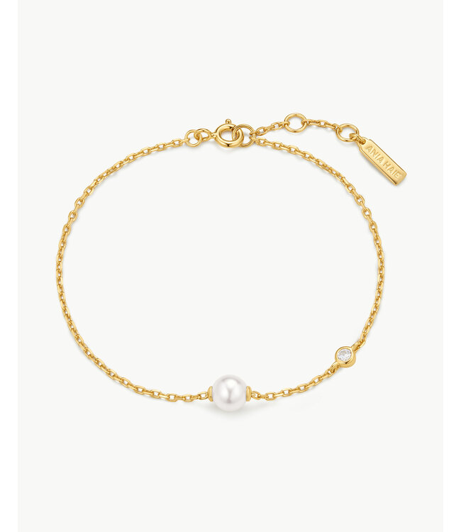 Ania Haie Armband Shell Pearl & Bezel-set Sparkle