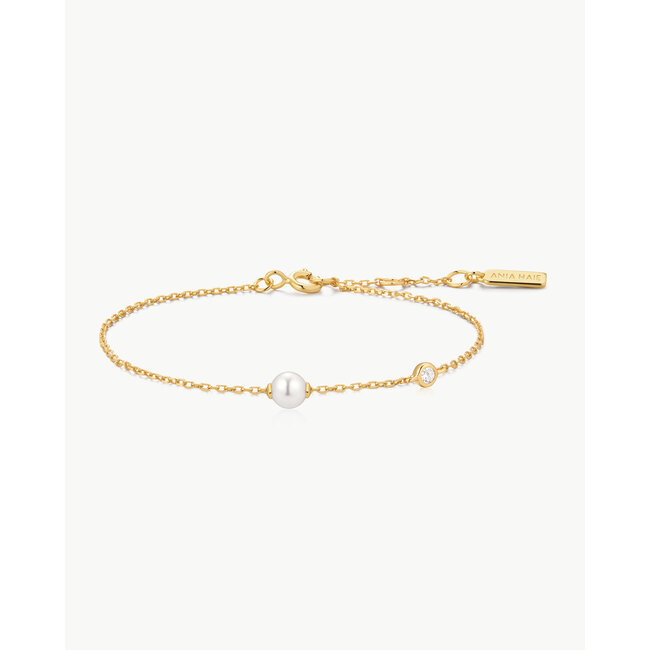 Ania Haie Armband Shell Pearl & Bezel-set Sparkle