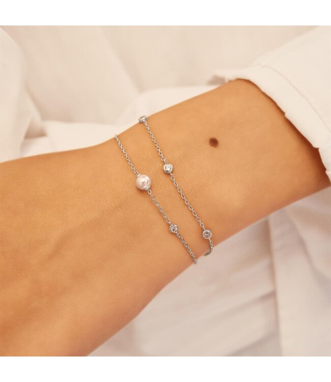 Ania Haie Armband Shell Pearl & Bezel-set Sparkle