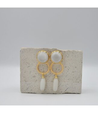 Maison Cachet Oorring Bulles Blanches