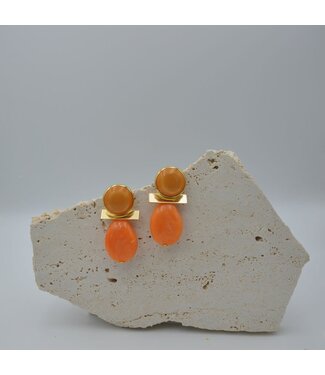 Maison Cachet Oorring Barres Oranges