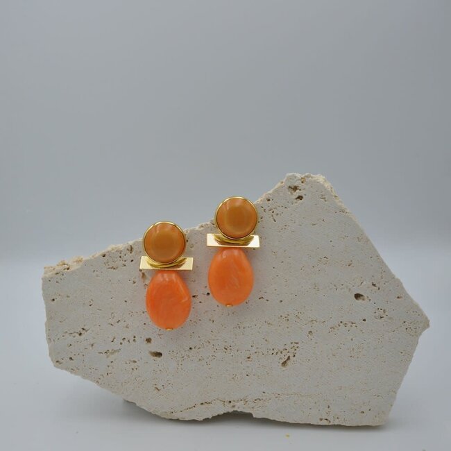 Maison Cachet Oorring Barres Oranges