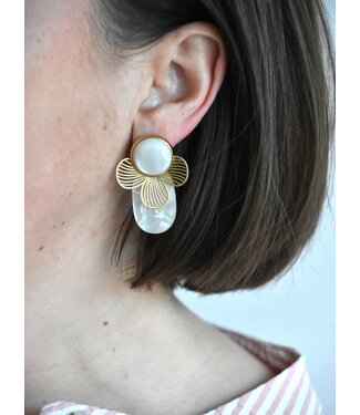 Maison Cachet Oorring Floréa Blanche