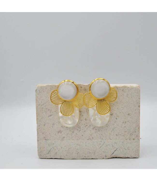 Maison Cachet Oorring Floréa Blanche